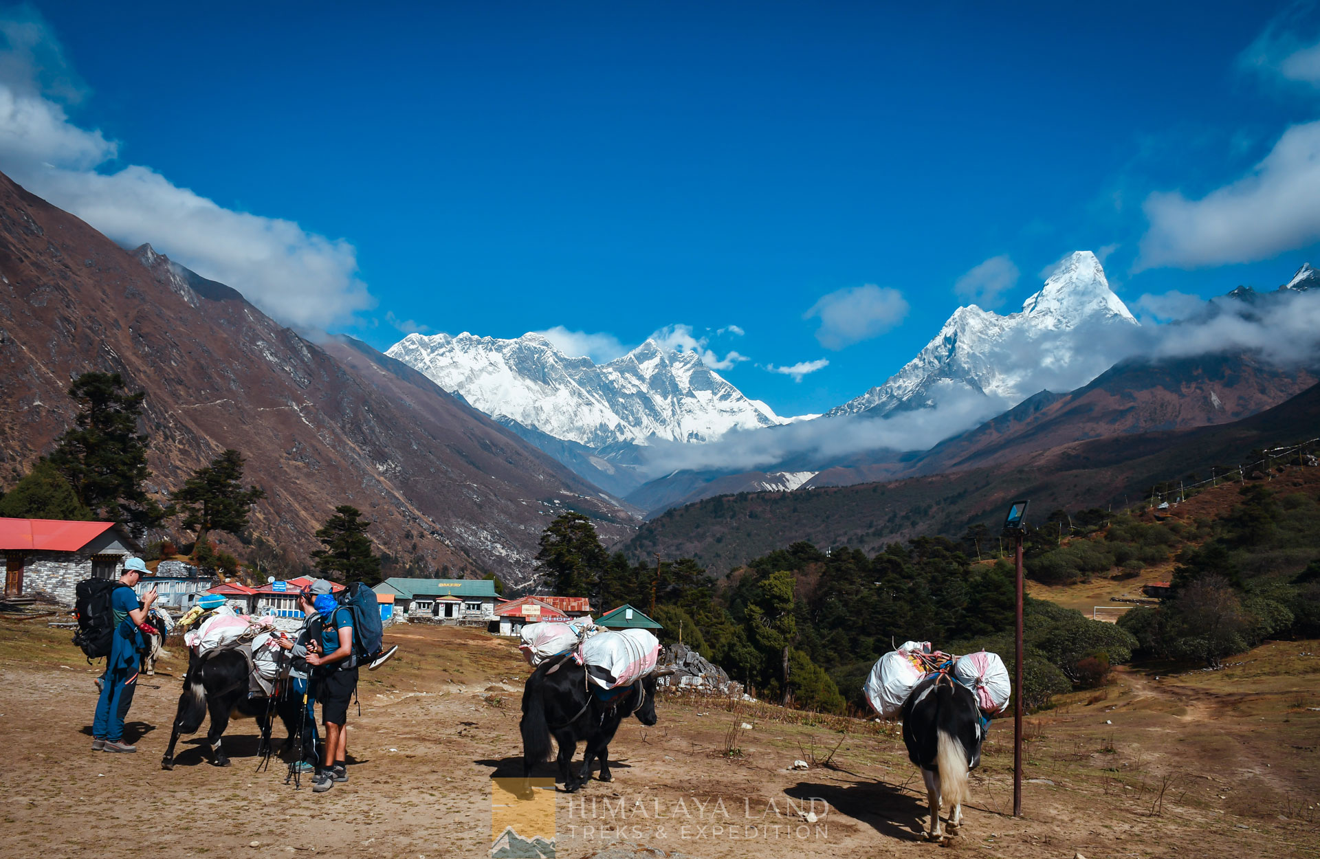 Majestic Panorama from Tengboche Monastery: A Heavenly Himalayan Vista