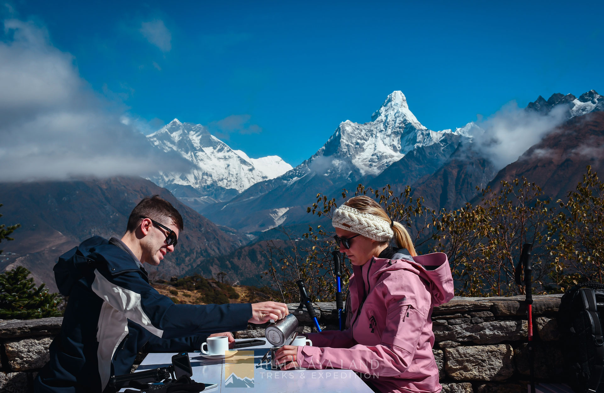 Savoring Serenity: Indulging in a Cup of Tea at Everest View Hotel